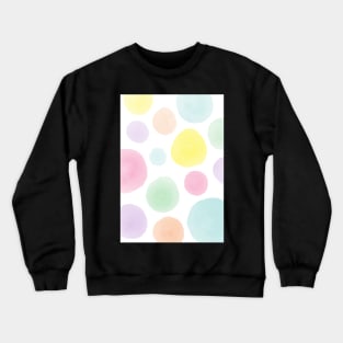 Colorful Pastel Polka dot watercolor pattern Crewneck Sweatshirt